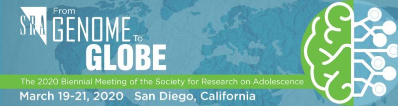 SRA 2020 Biennial Meeting logo - From Genome to Globe held on March 19-20, 2020 in San Diego, California, USA