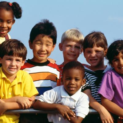 group of diverse kids