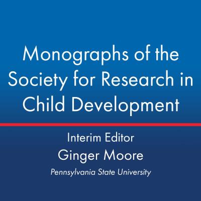 Monographs Journal cover on an ombre blue background. Editor is Ginger Moore.
