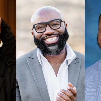 Headshots of Seanna Leath, Shawn C.T. Jones, Stephen M. Gibson