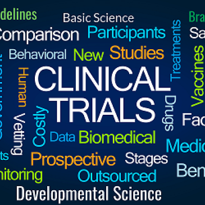 Clinical trials word cloud