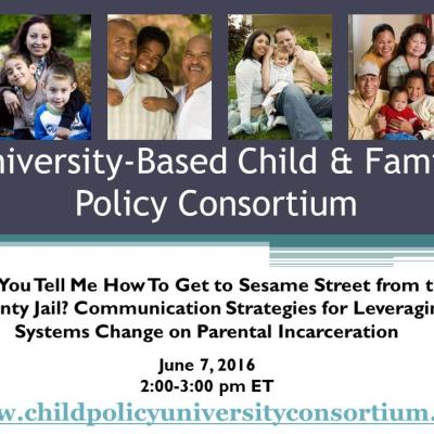 Title slide for the Parental Incarceration webinar