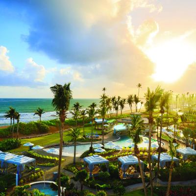 Aerial view of the Wyndham Grand Rio Mar Puerto Rico Golf & Beach Resort in Puerto Rico
