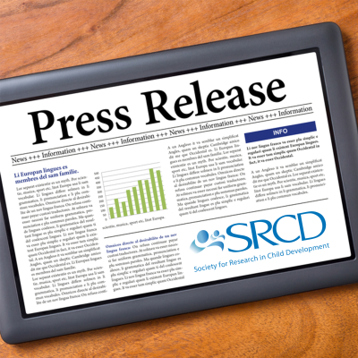 Tablet with SRCD Press Release on the screen