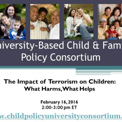 Title Slide for The Impact of Terrorism on Children webinar