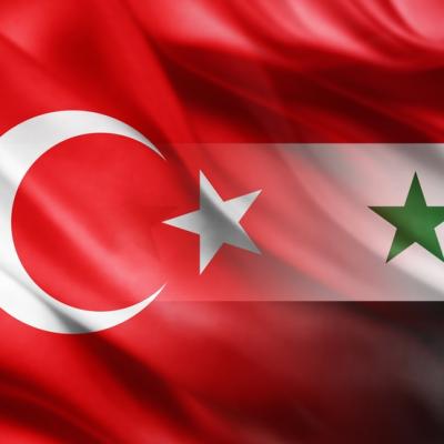 Turkey and Syria Flags blended