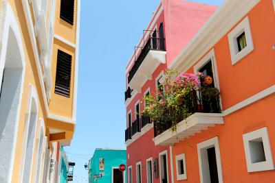 Pastel-painted buildings in Old San Juan