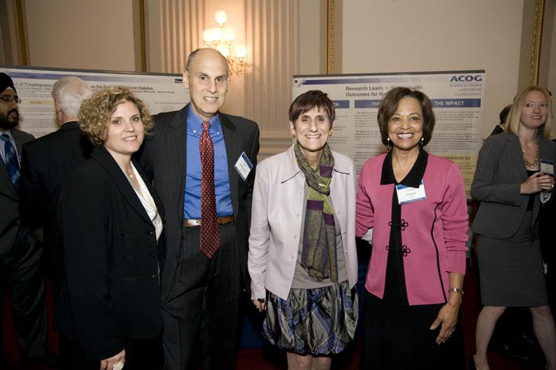 Congresswoman Rosa DeLauro with Alan Guttmacher, Yvonne Maddox, and Karen Studwell