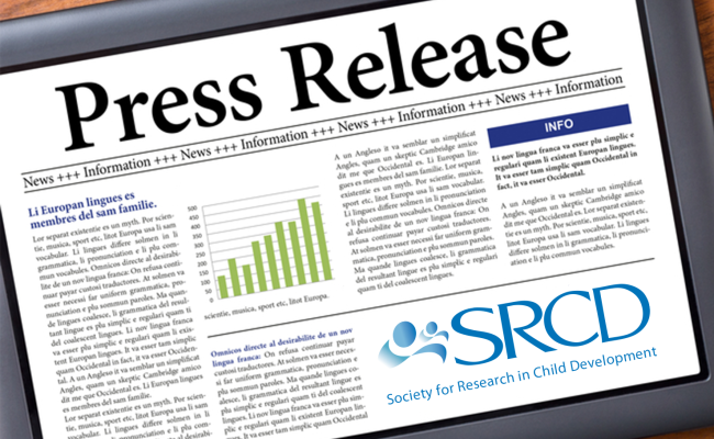 Tablet with a SRCD Press Release on the screen