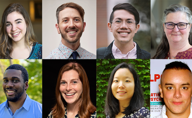 Collage of Tessa Kaufman, Michael Sladek, Kay Simon, Stacey S. Horn, Allen Mallory, Rachel H. Farr, Sueyoung Oh, and Carlos Santos