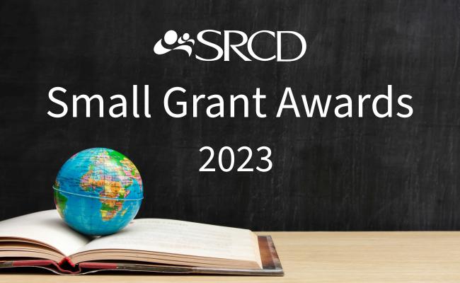 SRCD Small Grant Awards 2022 with globe on open book
