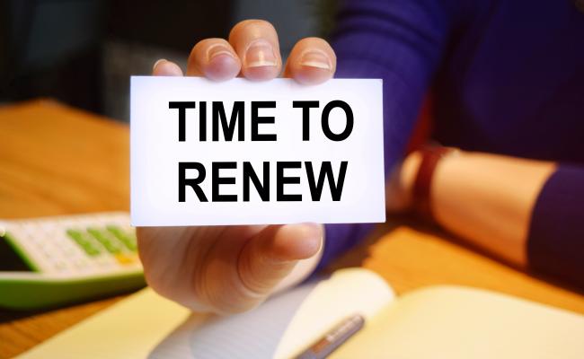 time to renew